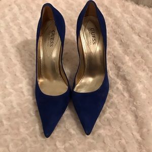 Guess blue suede stilettos
